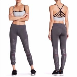Electric Yoga NWT XS Moto Gray Metallic Leggings